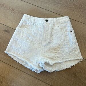 Free People White Denim Shorts 26